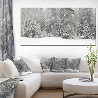 Foggy Winter Forest Panorama  Wall Art