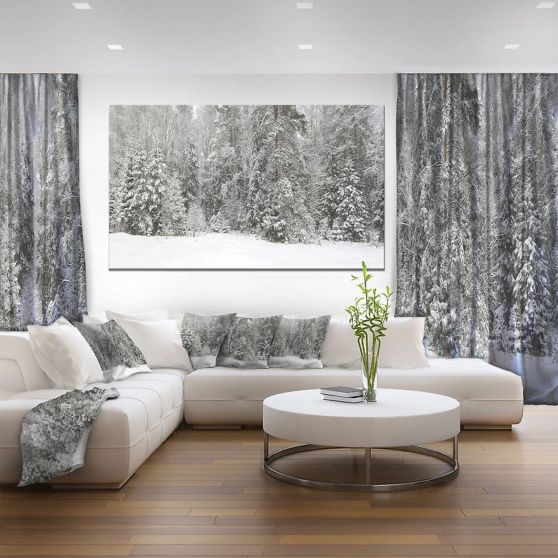 Foggy Winter Forest Panorama  Wall Art