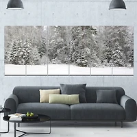 Foggy Winter Forest Panorama  Wall Art