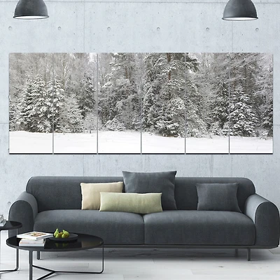 Foggy Winter Forest Panorama  Wall Art