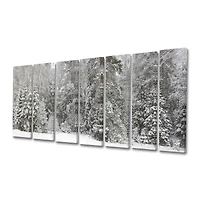 Foggy Winter Forest Panorama  Wall Art