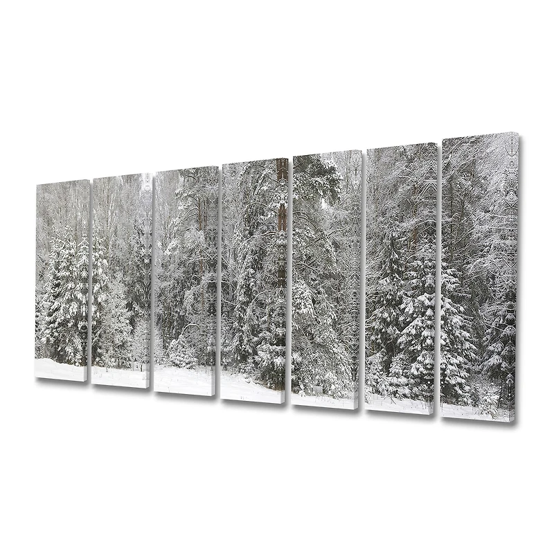 Foggy Winter Forest Panorama  Wall Art