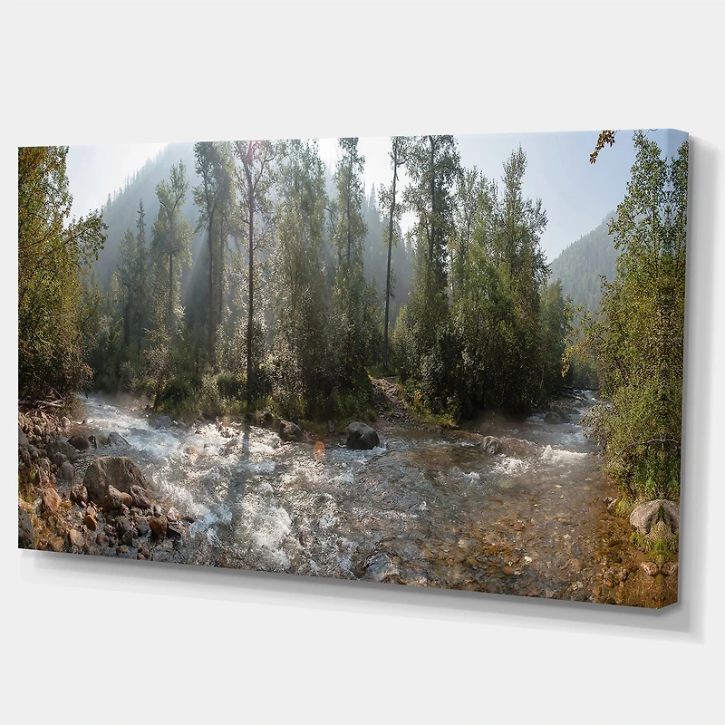 Mountain River Panorama  Wall Art