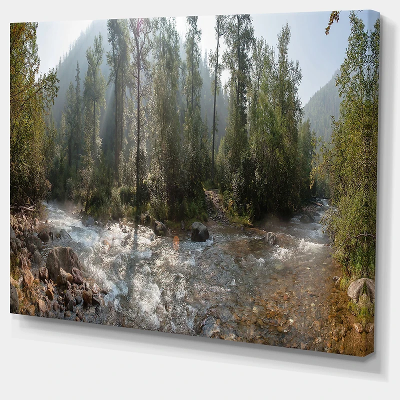 Mountain River Panorama  Wall Art