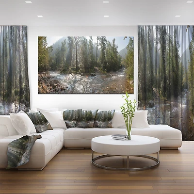 Mountain River Panorama  Wall Art