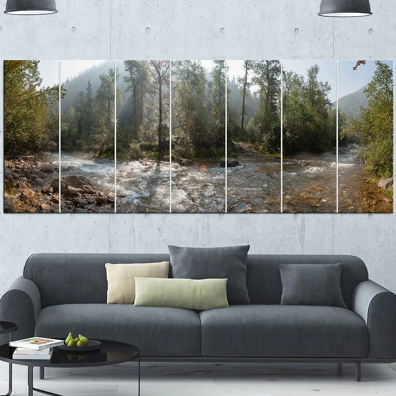 Mountain River Panorama  Wall Art