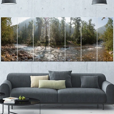 Mountain River Panorama Wall Art