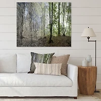 Green Morning Forest Panorama  Canvas Art Print