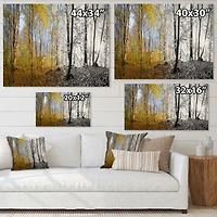 Toile imprimée « Yellow Morning Forest Panorama »