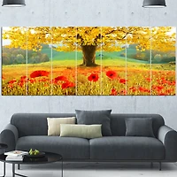 Beautiful Autumn Yellow Tree  Wall Art