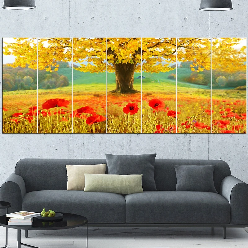 Beautiful Autumn Yellow Tree  Wall Art