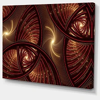 Brown Symmetrical Fractal Pattern  Wall Art