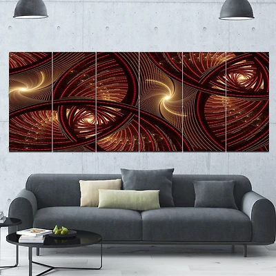 Toile « Brown Symmetrical Fractal Pattern »