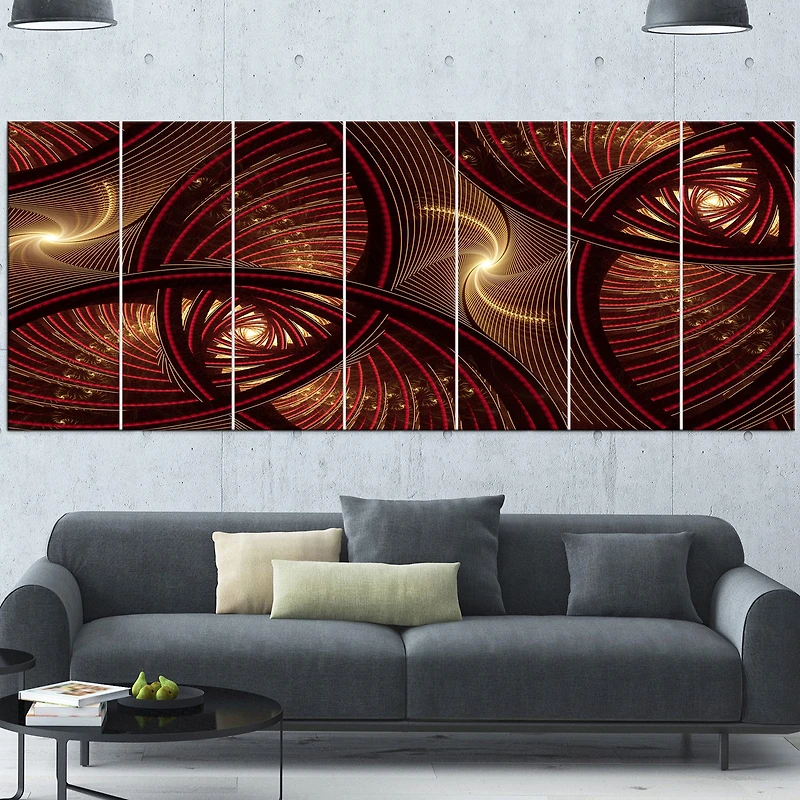 Brown Symmetrical Fractal Pattern  Wall Art