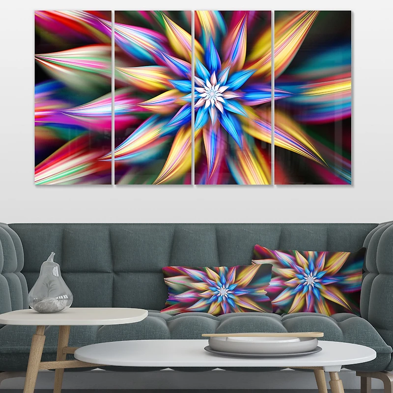Exotic Multi Color Flower Petals  Canvas Wall Art