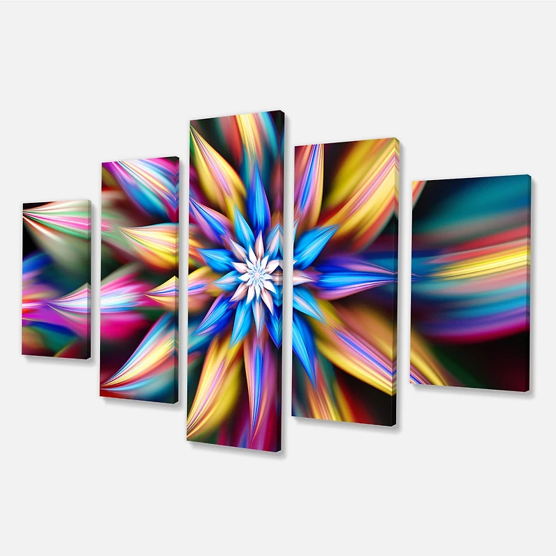 Exotic Multi Color Flower Petals Canvas Wall Art