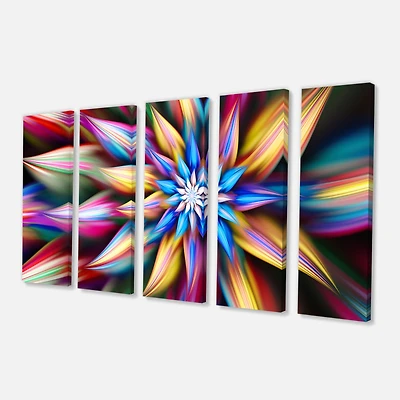Exotic Multi Color Flower Petals  Canvas Wall Art
