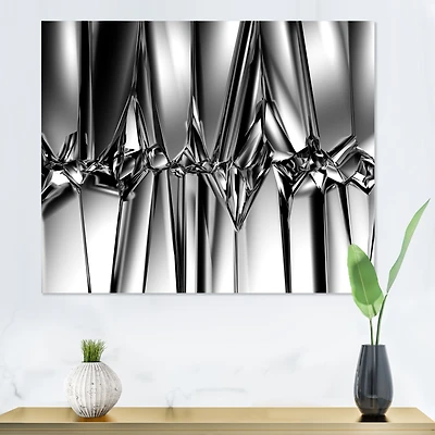 Black White Crystal Background  Canvas Wall Art Print