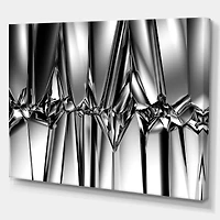Black White Crystal Background  Canvas Wall Art Print