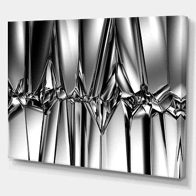 Black White Crystal Background  Canvas Wall Art Print