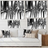 Black White Crystal Background  Canvas Wall Art Print