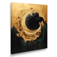 Éclipse lunaire moderne noir et or « Black and Gold Eclipse »