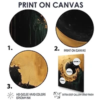 Éclipse lunaire moderne noir et or « Black and Gold Eclipse »