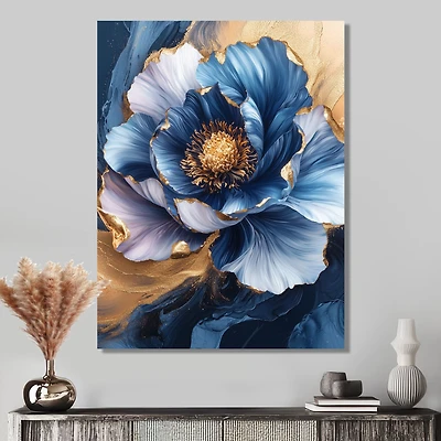 Fleur abstraite élégante « Golden Dream Peony »