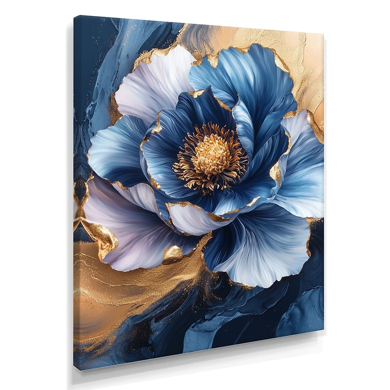 Fleur abstraite élégante « Golden Dream Peony »