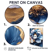 Fleur abstraite élégante « Golden Dream Peony »