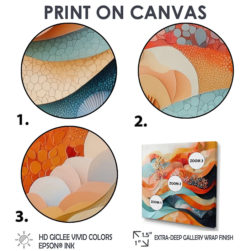 Oceanic Eternity – Coral Abstract Wave Painting