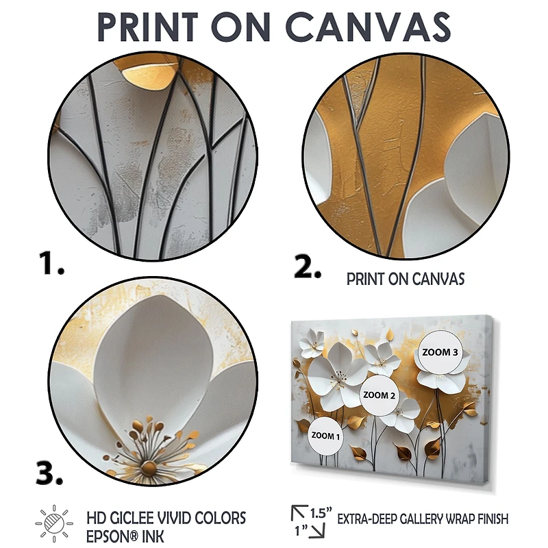 Pure Golden Horizon – Minimal Wildflower Art