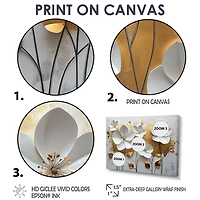 Pure Golden Horizon – Minimal Wildflower Art