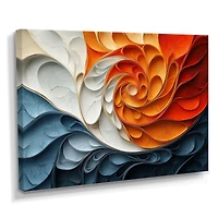 Mouvement abstrait fluide blanc et bleu « White and Blue Fugue »