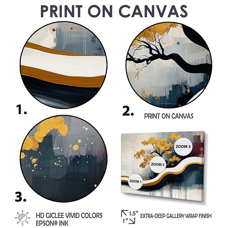 Bonsai Reflections – Zen Abstract Nature Composition