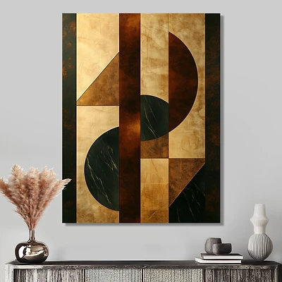 Essential Forms IV – Walnut Geometric Modern Art