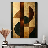 Essential Forms IV – Walnut Geometric Modern Art