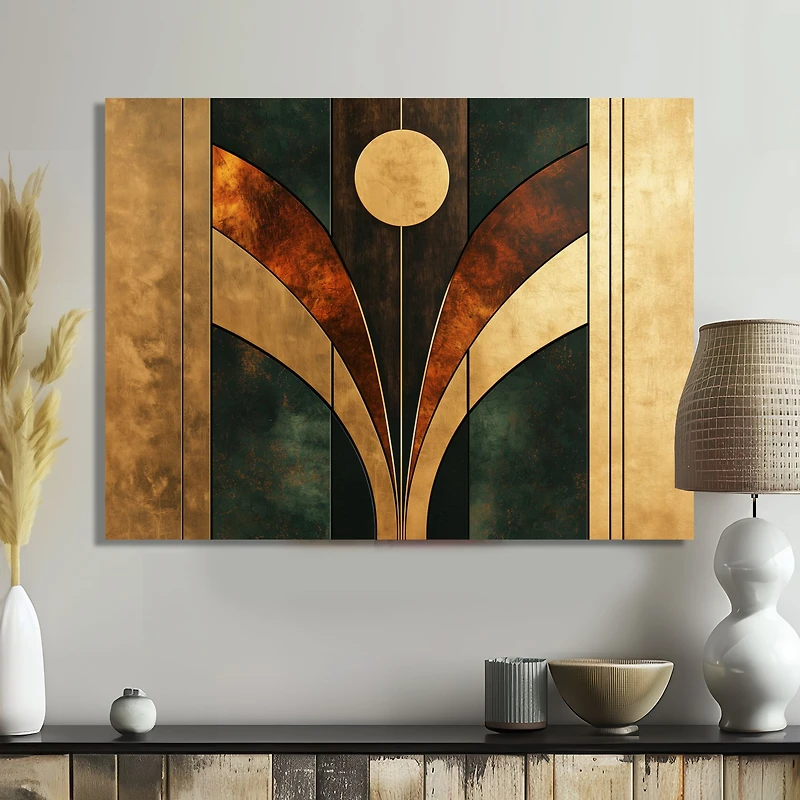 Walnut Geometry V – Abstract Minimal Composition