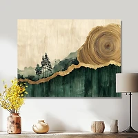 Forest Reflections – Pine Trees and Wooden Slide Art
