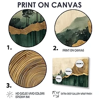 Forest Reflections – Pine Trees and Wooden Slide Art