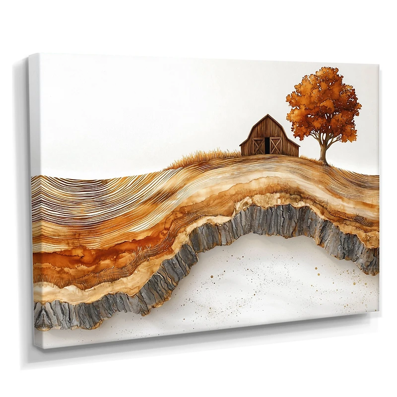 Grange d’automne paysage rustique en bois « Autumn Barn »