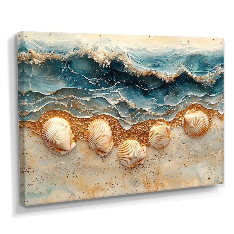 Seashell Serenity – Marbled Beach Abstract