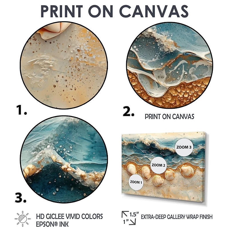 Seashell Serenity – Marbled Beach Abstract