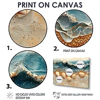 Seashell Serenity – Marbled Beach Abstract