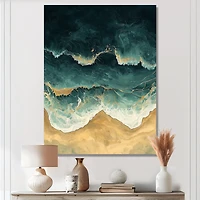 Paysage côtier abstrait aérien « Emerald Beach I »