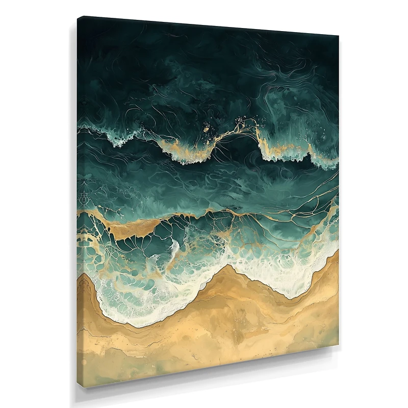 Paysage côtier abstrait aérien « Emerald Beach I »