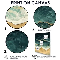 Paysage côtier abstrait aérien « Emerald Beach I »