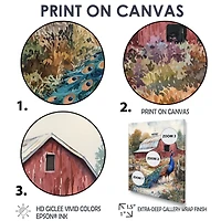 Farmyard Peacock – Vibrant Garden Elegance