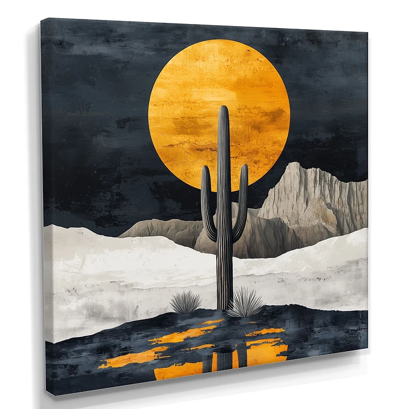 Art mural formes de cactus désertiques « Abstract Cactus Shapes »