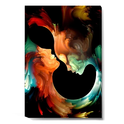 Realms of Paint - Abstract People Canvas Wall Art Print
